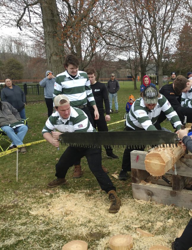 Paul Smith’s woodsmen’s team competes in Cobleskill News, Sports